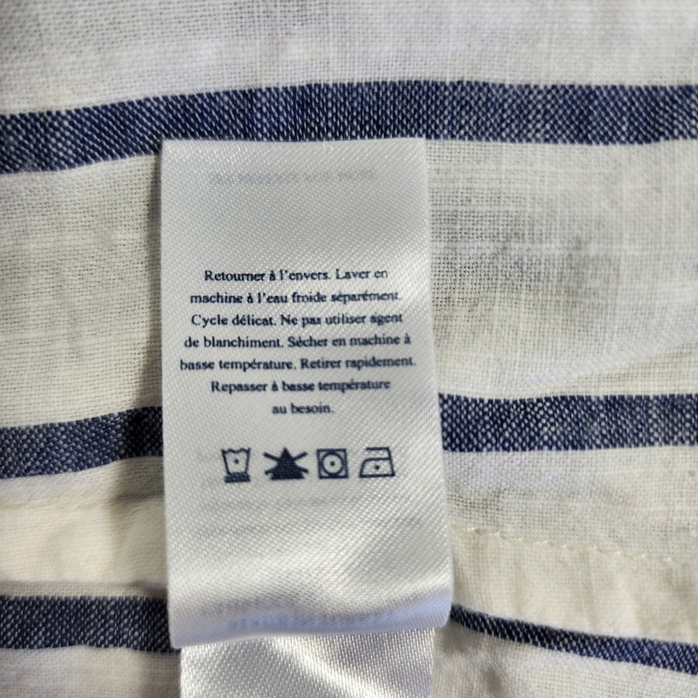 Faherty 100% Cotton Coastal Womens Dress Large Striped Beach Nautical Vacation - Picture 11 of 13